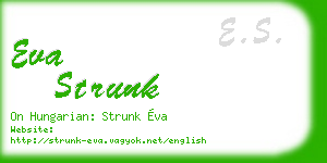 eva strunk business card